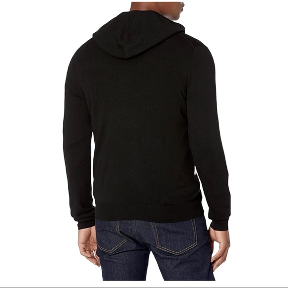 Lightweight Merino Wool hoodie sweater size XL Black NWT - Picture 2 of 6